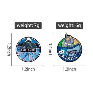 Spilla con spilla con motivo <span class=keywords><strong>naturale</strong></span> per il paesaggio con spilla e distintivo con <span class=keywords><strong>smalto</strong></span> per lago Baikal accessori per gioielli regalo per amici - Product Image 6