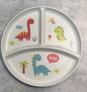 Plato <span class=keywords><strong>de</strong></span> Alimentación Independiente Irrompible para Niños Pequeños, Juego <span class=keywords><strong>de</strong></span> Platos para Bebés, Platos Divididos, Tazones, Vasos, Cubiertos, Compartimentos, Plato para Refrigerios - Product Image 6