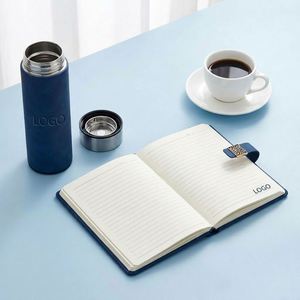Ensembles de papeterie de bureau de luxe personnalisés, organiseur en similicuir gravé sur mesure avec tasse à thé en verre haut de gamme et stylet - Product Image 3