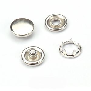 Custom 9.5mm Metal Five Claw Brass Metal Pearl Sewing Buttons Prong Ring Press Snap Buttons for Clothes - Product Image 4
