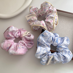 Moda coreana chicas cabeza Scrunchies lindo gato <span class=keywords><strong>de</strong></span> dibujos animados oso Scrunchies bandas elásticas para el cabello coleta titular tela lazos para el cabello - Product Image 1