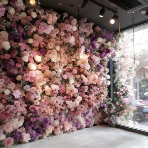 لوحات جدارية من الزهور الاصطناعية قابلة للطي لتزيين خلفيات حفلات الزفاف وركن التصوير - Product Image 3