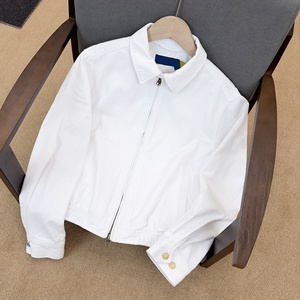 Blouson Bomber Zippé à Capuche Coupe-Vent Oversize Vintage Gris en Polyester/Coton, Style Décontracté de Luxe, Collection Hiver 2026 - Product Image 6