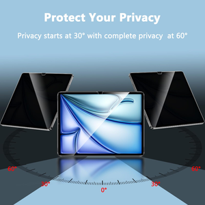 Protector de Pantalla de Vidrio Templado de Privacidad 9H con Pegamento Completo, Antirrayaduras, Alta Transparencia, Grosor de 0.33 mm, 2.5D para iPad Air - Product Image 5
