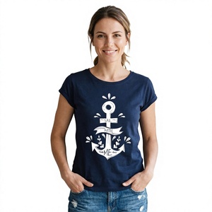 T-shirt décontracté à col rond pour adolescentes et femmes, 100% coton, 160g, surdimensionné, décoré de paillettes en forme de diamant, respirant, séchage rapide, grande taille - Product Image 1