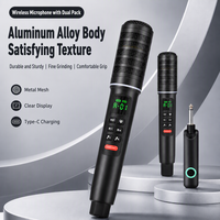 Ensemble de microphones sans fil portables en plastique pour la vente en gros, suppression du bruit 100 dB, rapport signal/bruit, faible distorsion, longue portée