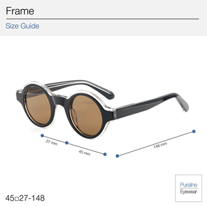 ピュアラインアイウェア ラウンドレトロサングラス レディース カスタマイズ可能ロゴ ローズゴールド 透明フレーム UV400保護シェード - Product Image 4