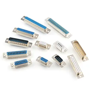 D-Sub Solder Type Connector DB9 Door Gat 9Pins Male Soldeer Contacten Vga Connector Solderen D-Sub connector