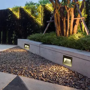 Led Step Wall Light Recessed Outdoor 3W 6W Aluminum 120v Waterproof Staircase Lamp Ip65 Recessed Square Stair Led Wall Step Lights