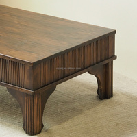 Table console en teck massif, design minimaliste, écologique, meubles de salon, meubles pour la maison, vente en gros commerciale