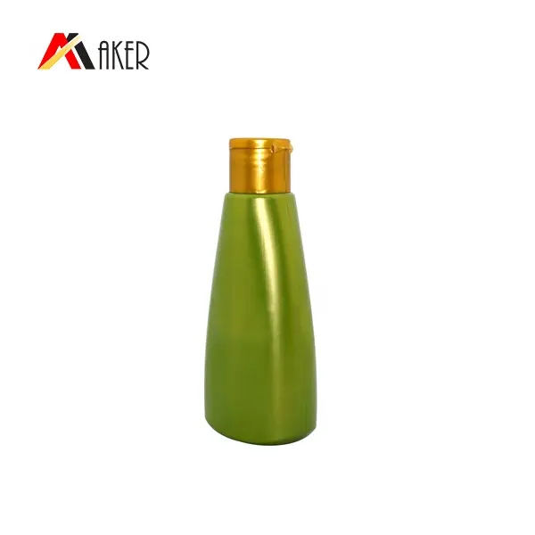 カスタム90ml400ml500mlグリーンスペシャルシェイプPEプラスチックミニシャンプー詰め替えボトルセットフリップトップキャップスキンケアボトル