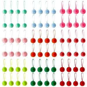 Nouveaux ornements de Noël suspendus 2026 : boules en <span class=keywords><strong>peluche</strong></span> DIY, pendentifs en boules moelleuses, décorations pour sapin de Noël, pompons en fausse fourrure de lapin Rex - Product Image 5