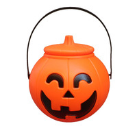 Lanterne citrouille rougeoyante pour Halloween Portable coloré musique commande vocale bocal à bonbons fantôme vente en gros figurine de noël jouets