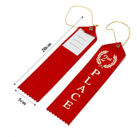 Ruban de récompense en satin écologique imprimé à la feuille d'or, fait main et personnalisé, vente en gros