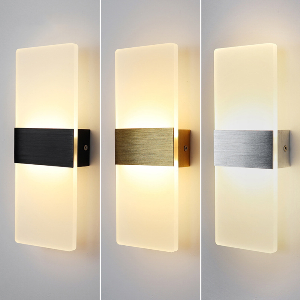 Современное настенное светодиодное бра Hofoled, вертикальный светильник с холодным и теплым белым светом, комнатное украшение для дома, спальни, гостиницы