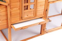 Poulailler en bois, grande cage à poules en bois avec plateau amovible