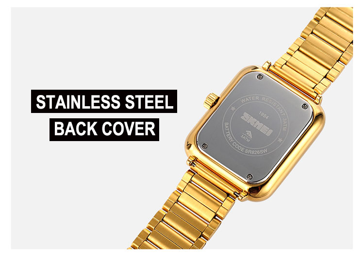 2022 Новые поступления Skmei 1954 роскошные квадратные парные унисекс reloj hombre femme time Мужские наручные кварцевые часы