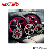 HSKABIN Yozma Tuttio EM5 RTR Roues Supermoto 14 pouces Kenda Curve Rose Accessoires de jantes de moto Pneus tout-terrain pour moto de cross