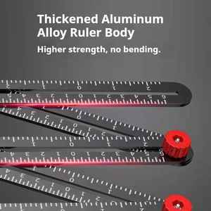 FSBOLING règle <span class=keywords><strong>de</strong></span> positionnement <span class=keywords><strong>de</strong></span> mesure pliante en aluminium multi-angle outil <span class=keywords><strong>de</strong></span> poinçonnage <span class=keywords><strong>de</strong></span> plancher en bois machines-outils bricolage OEM ODM personnalisé - Product Image 2