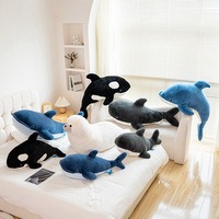 Jouets en peluche Océan : Dauphins, Phoques, Lions marins, Requins – Jouets pour enfants, Cadeaux de fêtes, Plusieurs tailles, Logo personnalisable