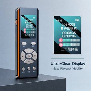 Dictaphone portable professionnel en métal avec double microphone, suppression du bruit, USB WAV, à clipser, pour réunions, ajustement personnalisé, directement de l'usine - Product Image 4