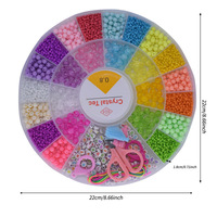 Kit de fabrication de bijoux DIY avec breloques alphabet, ciseaux, ficelle pour enfants, bracelet artisanal, perles acryliques rondes, directement de l'usine