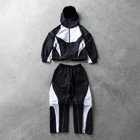 Survêtements coupe-vent en nylon de haute qualité personnalisés pour hommes, style décontracté, sport, couleurs contrastées, ensemble de survêtement 2 pièces pour hommes