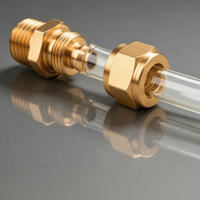 Raccord pneumatique en laiton à compression droite avec écrou de blocage pour tube en PU/nylon de 6/8/10/12 mm, filetage BSPT