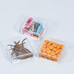 nail kit set custom small acrylic box acrylic ring box clear wholesale display jewelry candy gift with lid acrylic box