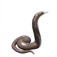 Mascotte serpent gonflable géante réaliste de 3 m avec souffleur pour événements musicaux et décoration de scène