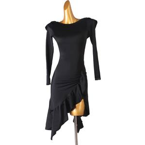 Gonna a pieghe ottlq257 abito da <span class=keywords><strong>ballo</strong></span> latino abito da concorso professionale per esame artistico gonna Samba senza schienale Rumba - Product Image 1