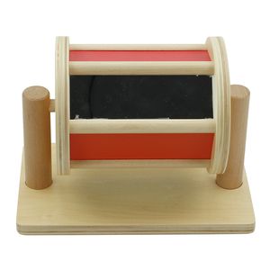LT153/1 Tamburo Rotante con Specchio <span class=keywords><strong>Arcobaleno</strong></span>, Giocattoli Montessori in Legno per Bambini 6-12 Mesi - Product Image 3