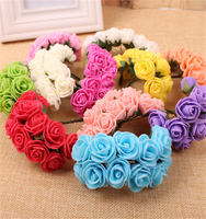 Mini têtes de fleurs artificielles réutilisables faites à la main, 144 pièces, roses en mousse artificielles, accessoires pour fleurs de mariage DIY, pinces à cheveux de mariée
