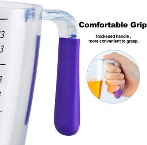 ชุดถ้วยตวงพลาสติกใส <span class=keywords><strong>Homesmart</strong></span> 3 ชิ้น พร้อมด้ามจับยางนุ่มสีม่วง สำหรับวัดปริมาณส่วนผสมในการอบขนม 3 ถ้วย - Product Image 4