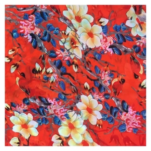 Tissu en mousseline de polyester 100 % ultra-léger imprimé 75D, résistant à l'eau, pour vêtements et doublures pour filles - Product Image 6