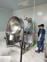 Marmite de Cuisson Industrielle 100L à Vapeur avec Mélangeur pour Sauce Pimentée, Légumes Épicés et Préparation Alimentaire
