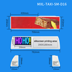Más estilo para elegir, luz de Taxi superior con imanes fuertes, señal de Taxi en el techo, pantalla de visualización de publicidad electrónica Led a todo Color - Product Image 3
