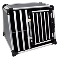 Coffre de voiture universel haut de gamme pour chien et chat Cage de voyage en alliage d'aluminium avec tampon de ceinture pour la protection des chats et des chiens