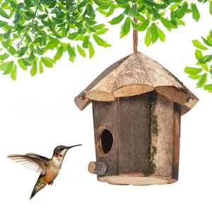 Nichoir pour <span class=keywords><strong>oiseaux</strong></span> tissé à la main en paille naturelle, <span class=keywords><strong>d</strong></span>écoration de jardin, abri suspendu en jonc de mer écologique pour l'extérieur - Product Image 2