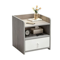 Table de chevet moderne convertible en MDF avec panneau décoratif pour chambre à coucher, 1 à 3 tiroirs, vente en gros
