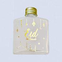 100ml 200ml Eid Mubarak Ramadan Kareem Bouteille d'eau en verre Ramadan Hajj Umrah Mubarak Zam Zam Bouteille Kaaba pour fête cadeau islamique
