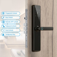 Serratura Intelligente OEM Tuya con Controllo WiFi, Multifunzione, Chiave, Password, Carta e Impronta Digitale per Porta d'Ingresso