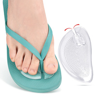 GEL Tongs transparentes Coussinets métatarsiens auto-adhésifs pour sandales à lanières Supports de voûte 2 pièces