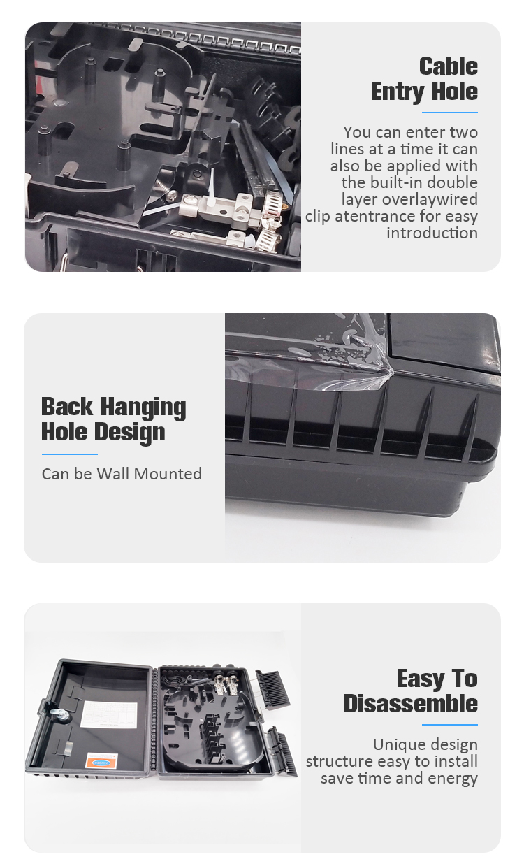 Waterproof Junction Box Fiber Access Terminal 16 Core