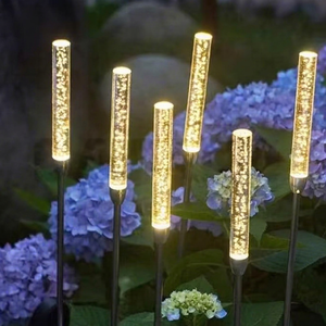 Lampe solaire LED RGB de Noël, étanche IP65, design bulle, petite lampe de jardin extérieure, décoration de cour et de chemin - Product Image 1