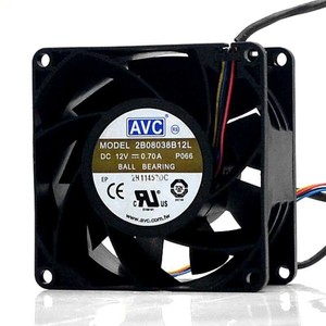 AVC 80 มม. 12V DC พัดลมลูกปืน 4 สาย PWM พัดลมระบายความร้อน CPU รุ่น 2B08038B12L - Product Image 2