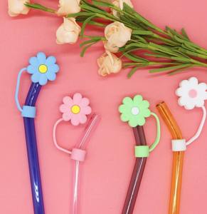 Vaso de paja a prueba de polvo de 10mm, puntas de pajita reutilizables para beber, cubierta de paja para vasos - Product Image 3