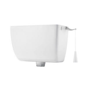 Réservoir de toilette blanc 38,5 cm de largeur, 25 cm de longueur, 17 cm de hauteur avec chaîne de chasse d'eau - Product Image 1