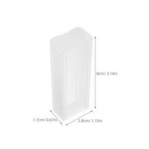Boîte de rangement rectangulaire réutilisable en plastique PE transparent pour lames de microscope, capacité de 5 pièces, support pour fournitures de laboratoire - Product Image 4