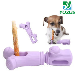 Yeni tasarım çevre dostu kauçuk döner ağaç çatal köpek oyuncak Bite dayanıklı aperatif sopa Fixer için sıkıntı kabartma - Product Image 1